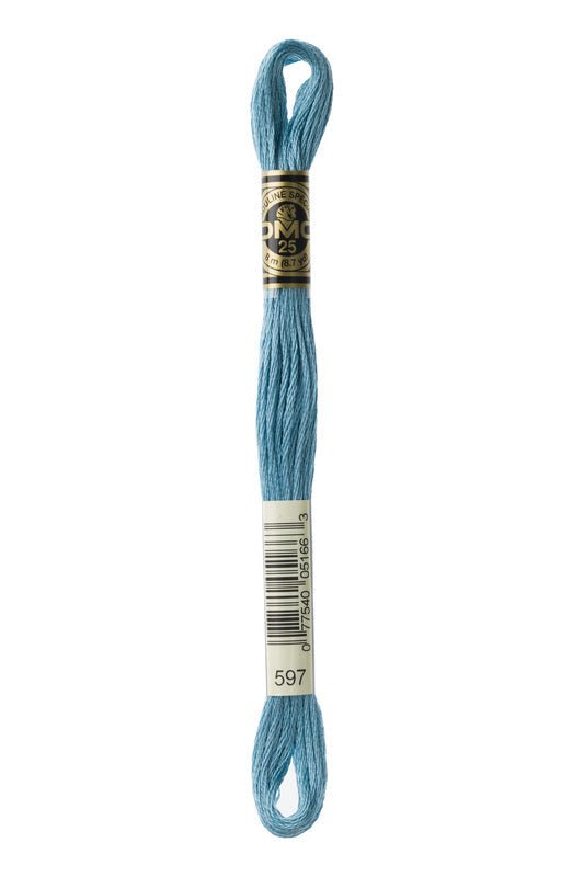 DMC Embroidery Floss (The Blue Shades) (597 - turquoise)