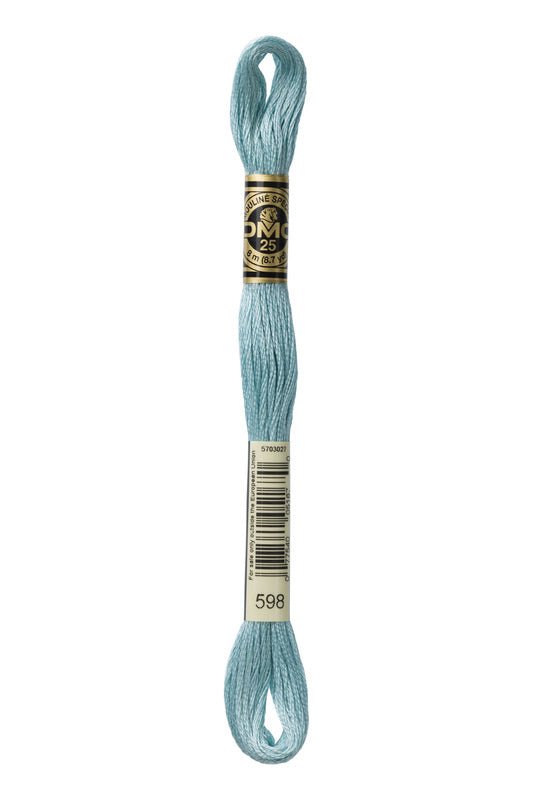 DMC Embroidery Floss (The Blue Shades) (598 - light turquoise)