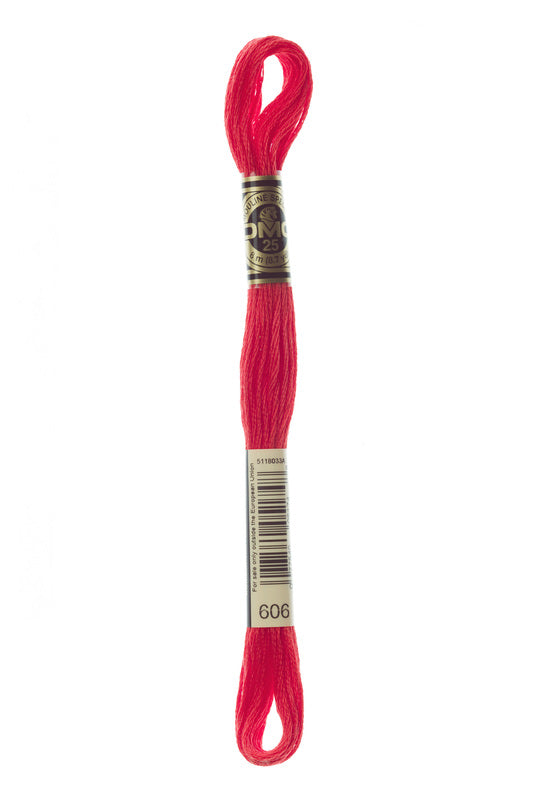 DMC Embroidery Floss (The Orange Shades) (606 - bright orange-red)