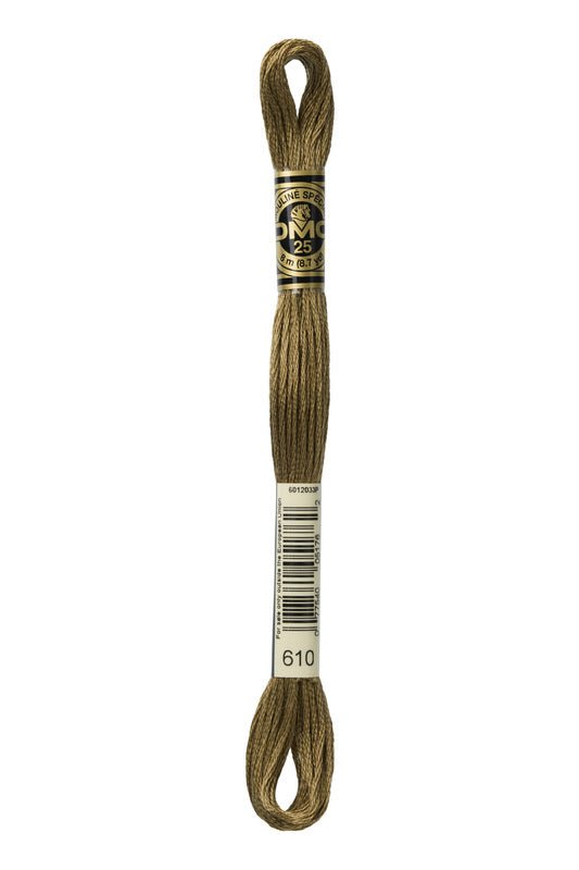 DMC Embroidery Floss (The Brown Shades) (610 - dark drab brown)