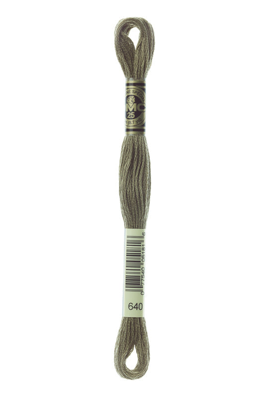 DMC Embroidery Floss (The Grey Shades) (640 - very dark beige grey)