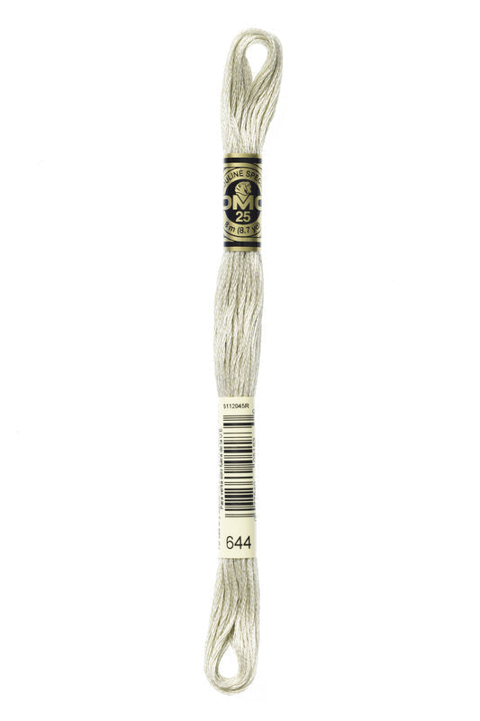 DMC Embroidery Floss (The Grey Shades) (644 - medium beige grey)