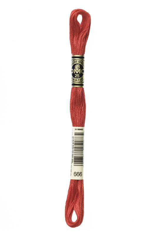DMC Embroidery Floss (The Red Shades) (666 - bright christmas red)