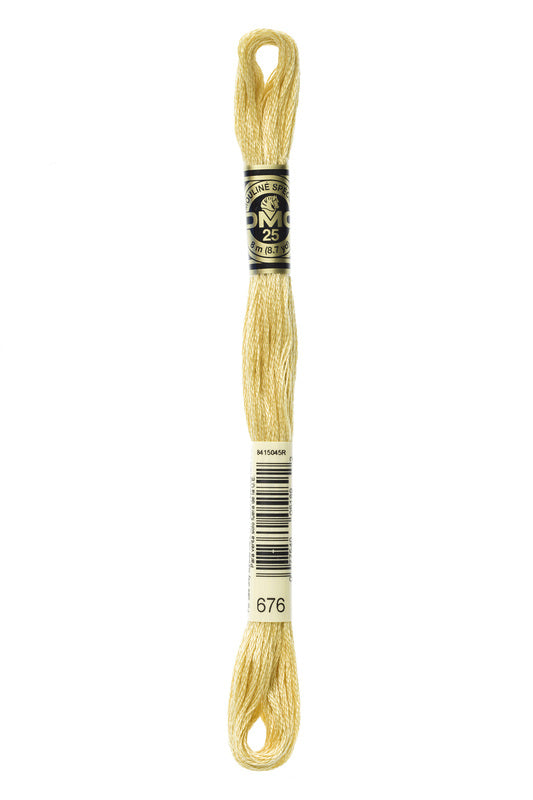DMC Embroidery Floss (The Yellow Shades) (676 - light old gold)
