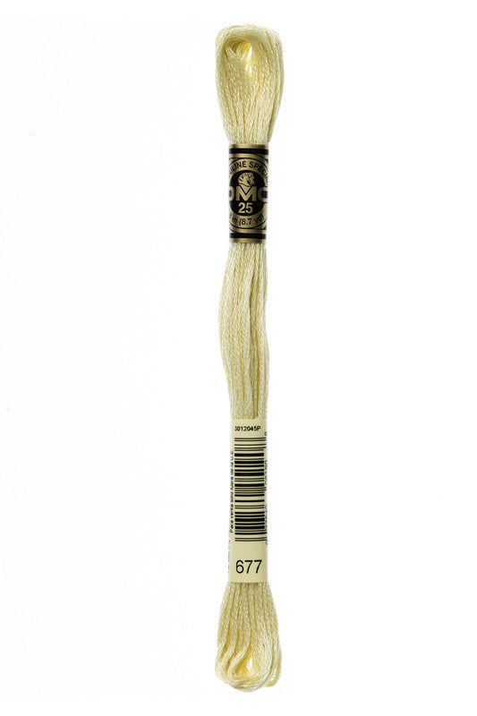 DMC Embroidery Floss (The Yellow Shades) (677 - very light old gold)