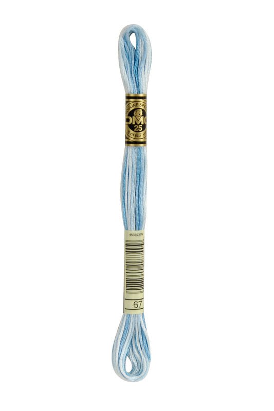 DMC Embroidery Floss (The Blue Shades) (67 - variegated baby blue)