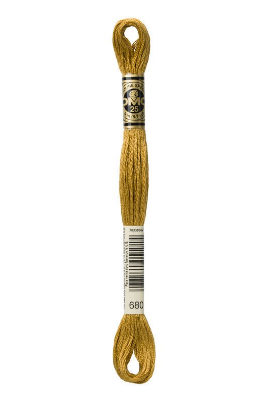 DMC Embroidery Floss (The Brown Shades) (680 - dark old gold)