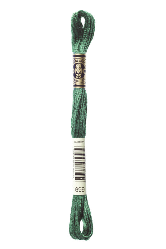 DMC Embroidery Floss (The Green Shades) (699 - christmas green)
