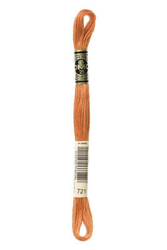 DMC Embroidery Floss (The Orange Shades) (721 - medium orange spice)