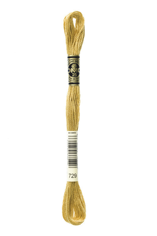 DMC Embroidery Floss (The Yellow Shades) (729 - medium old gold)
