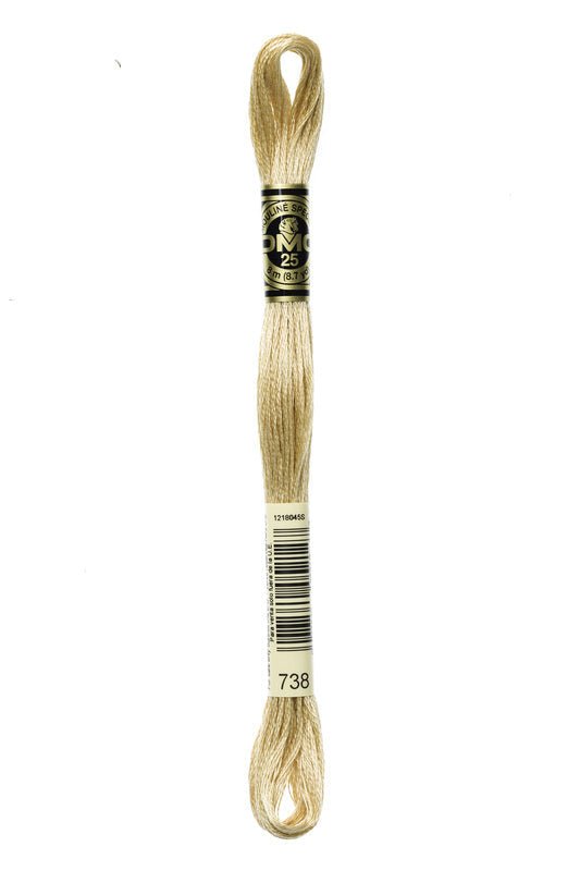 DMC Embroidery Floss (The Brown Shades) (738 - very light tan)
