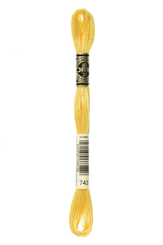 DMC Embroidery Floss (The Yellow Shades) (743 - medium yellow)