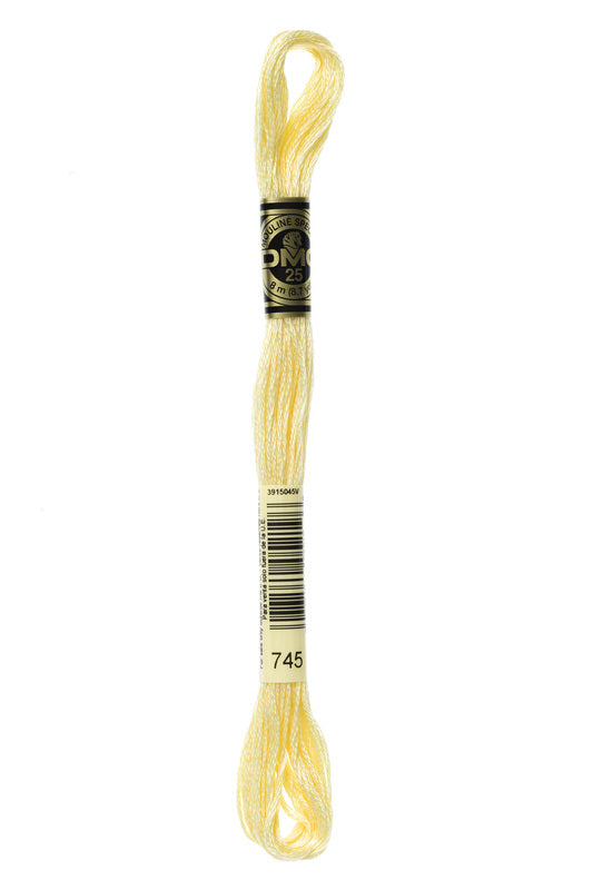 DMC Embroidery Floss (The Yellow Shades) (745 - light pale yellow)