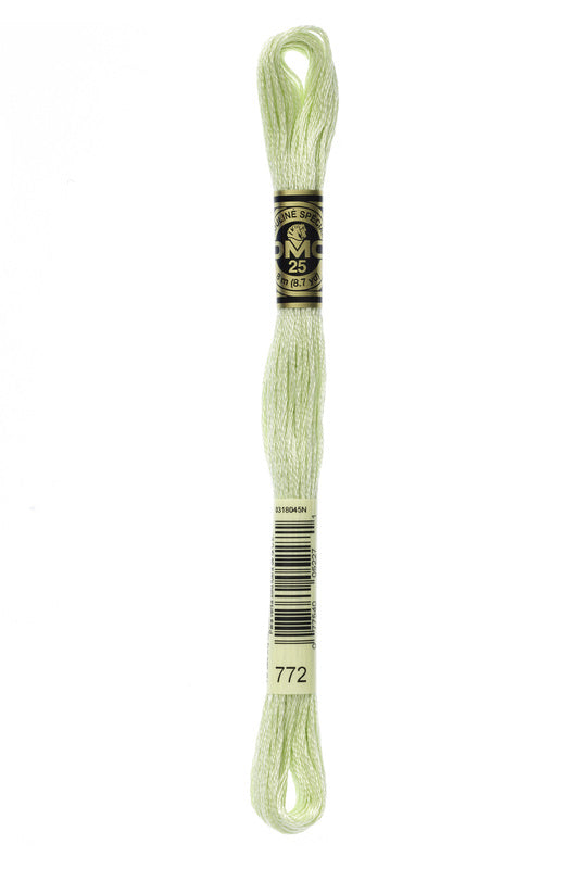 DMC Embroidery Floss (The Green Shades) (772 - very light yellow green)