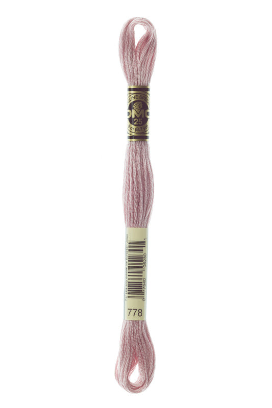 DMC Embroidery Floss (The Pink Shades) (778 - very light antique mauve)