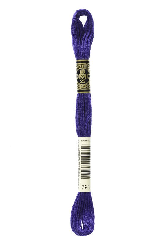 DMC Embroidery Floss (The Blue Shades) (791 - very dark cornflower blue)
