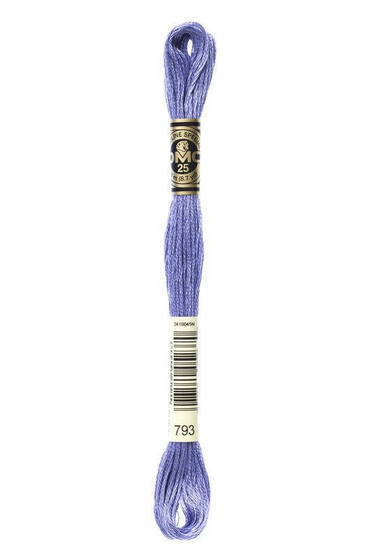 DMC Embroidery Floss (The Blue Shades) (793 - medium cornflower blue)