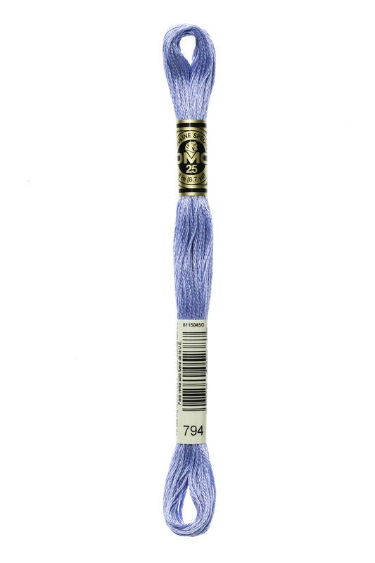 DMC Embroidery Floss (The Blue Shades) (794 - light cornflower blue)