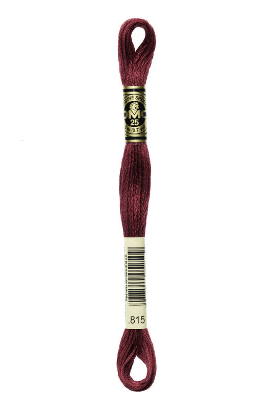 DMC Embroidery Floss (The Red Shades) (815 - medium garnet)