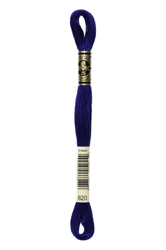 DMC Embroidery Floss (The Blue Shades) (820 - very dark royal blue)