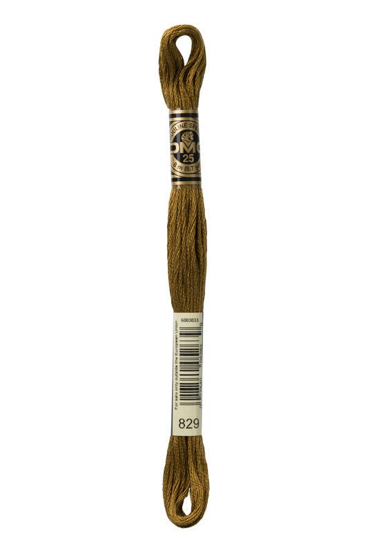 DMC Embroidery Floss (The Brown Shades) (829 - very dark golden olive)