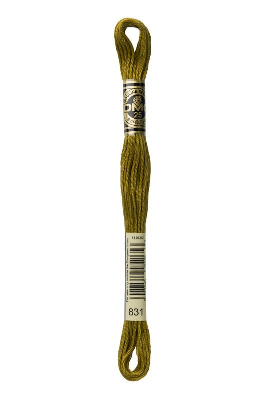 DMC Embroidery Floss (The Brown Shades) (831 - medium golden olive)