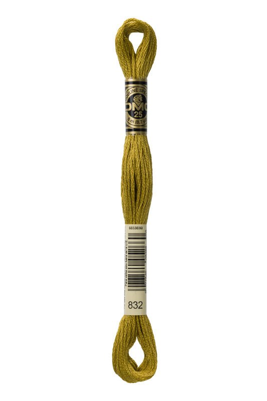 DMC Embroidery Floss (The Brown Shades) (832 - golden olive)