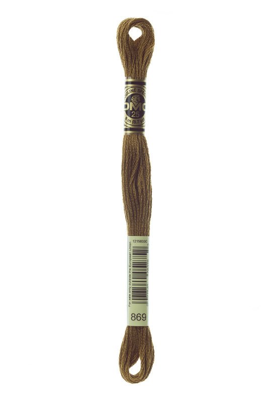 DMC Embroidery Floss (The Brown Shades) (869 - very dark hazelnut brown)