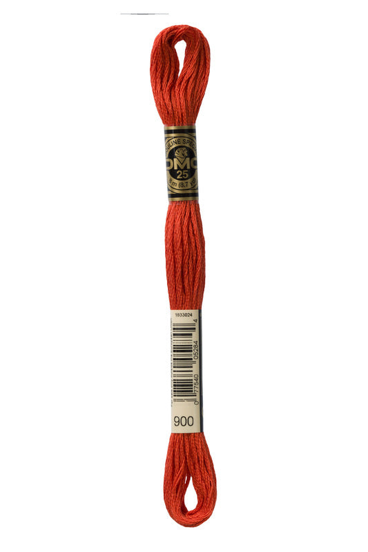 DMC Embroidery Floss (The Orange Shades) (900 - dark burnt orange)
