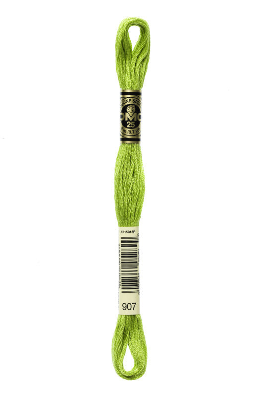 DMC Embroidery Floss (The Green Shades) (907 - light parrot green)