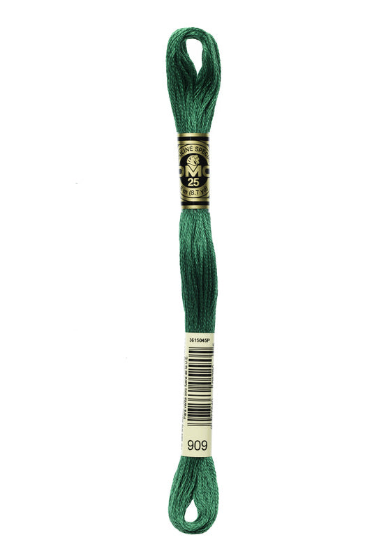 DMC Embroidery Floss (The Green Shades) (909 - very dark emerald green)