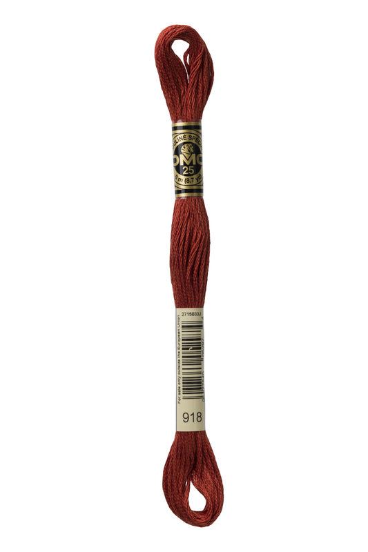 DMC Embroidery Floss (The Red Shades) (918 - dark red copper)