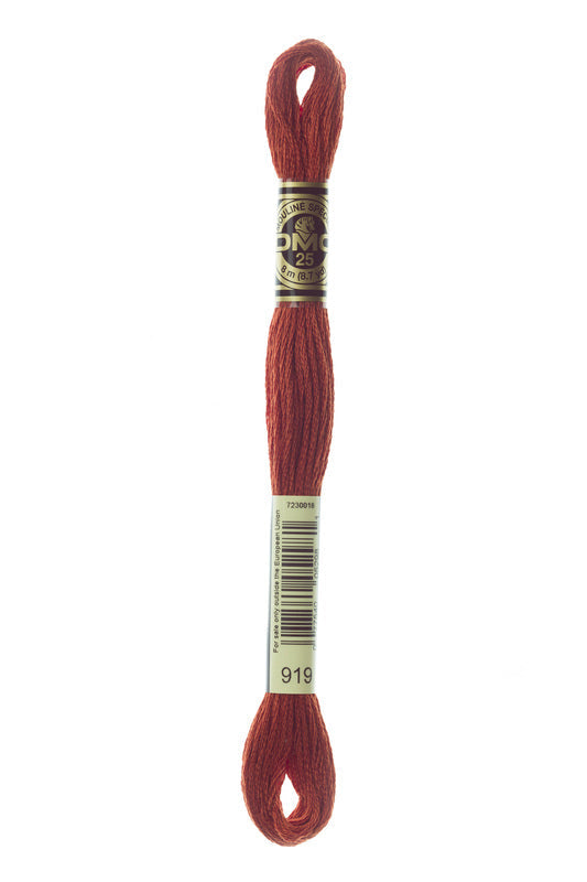 DMC Embroidery Floss (The Red Shades) (919 - red copper)