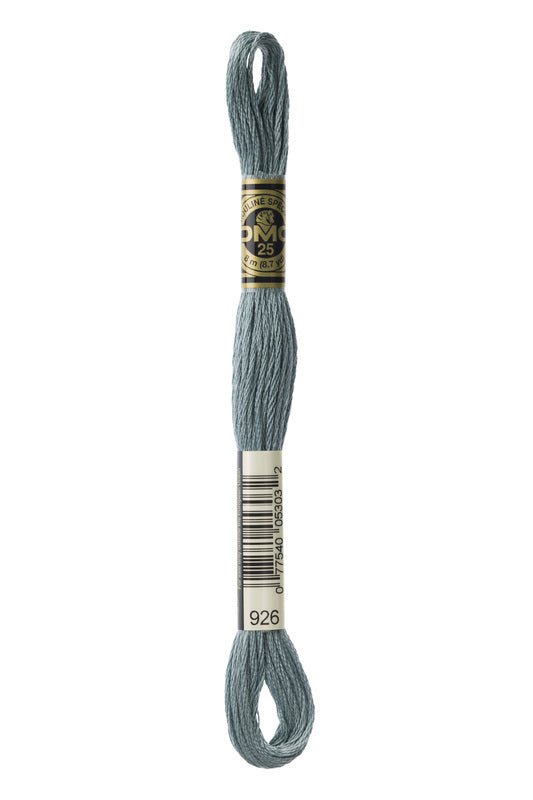 DMC Embroidery Floss (The Grey Shades) (926 - medium grey green)