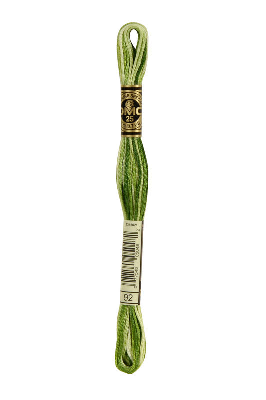 DMC Embroidery Floss (The Green Shades) (92 - variegated avocado)