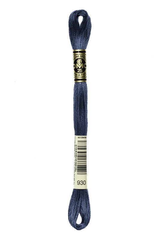 DMC Embroidery Floss (The Blue Shades) (930 - dark antique blue)