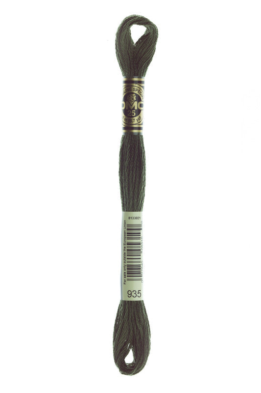 DMC Embroidery Floss (The Green Shades) (935 - dark avocado green)