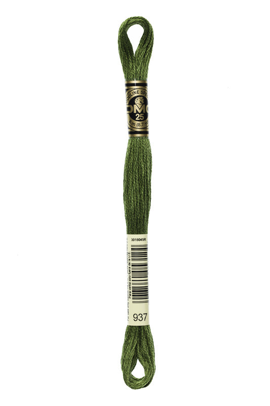 DMC Embroidery Floss (The Green Shades) (937 - medium avocado green)