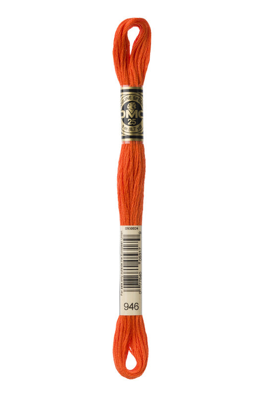 DMC Embroidery Floss (The Orange Shades) (946 - medium burnt orange)