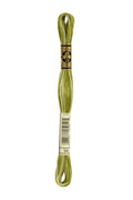 DMC Embroidery Floss (The Green Shades) (94 - variegated khaki green)