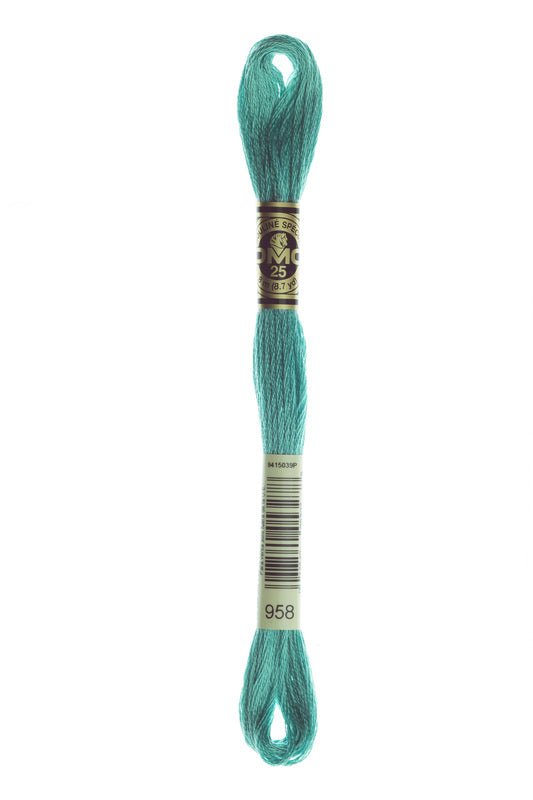 DMC Embroidery Floss (The Blue Shades) (958 - dark sea green)
