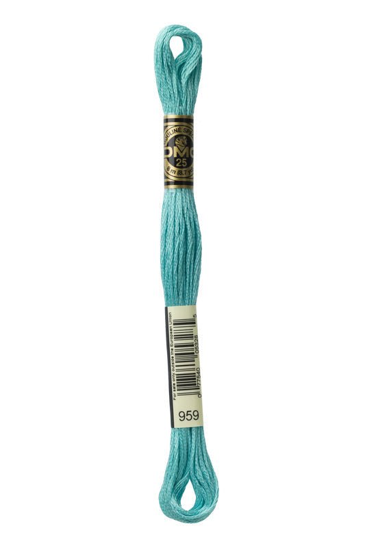 DMC Embroidery Floss (The Blue Shades) (959 - medium sea green)