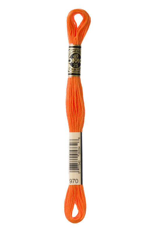 DMC Embroidery Floss (The Orange Shades) (970 - light pumpkin)