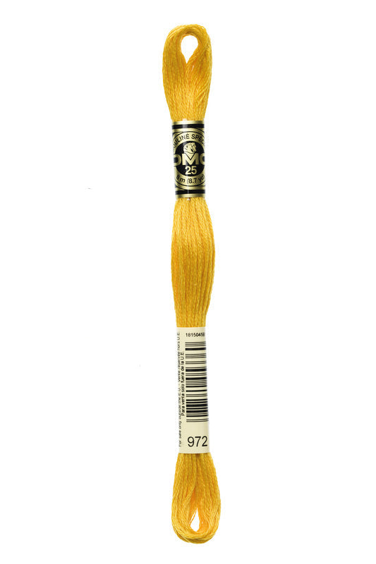 DMC Embroidery Floss (The Yellow Shades) (972 - deep canary)