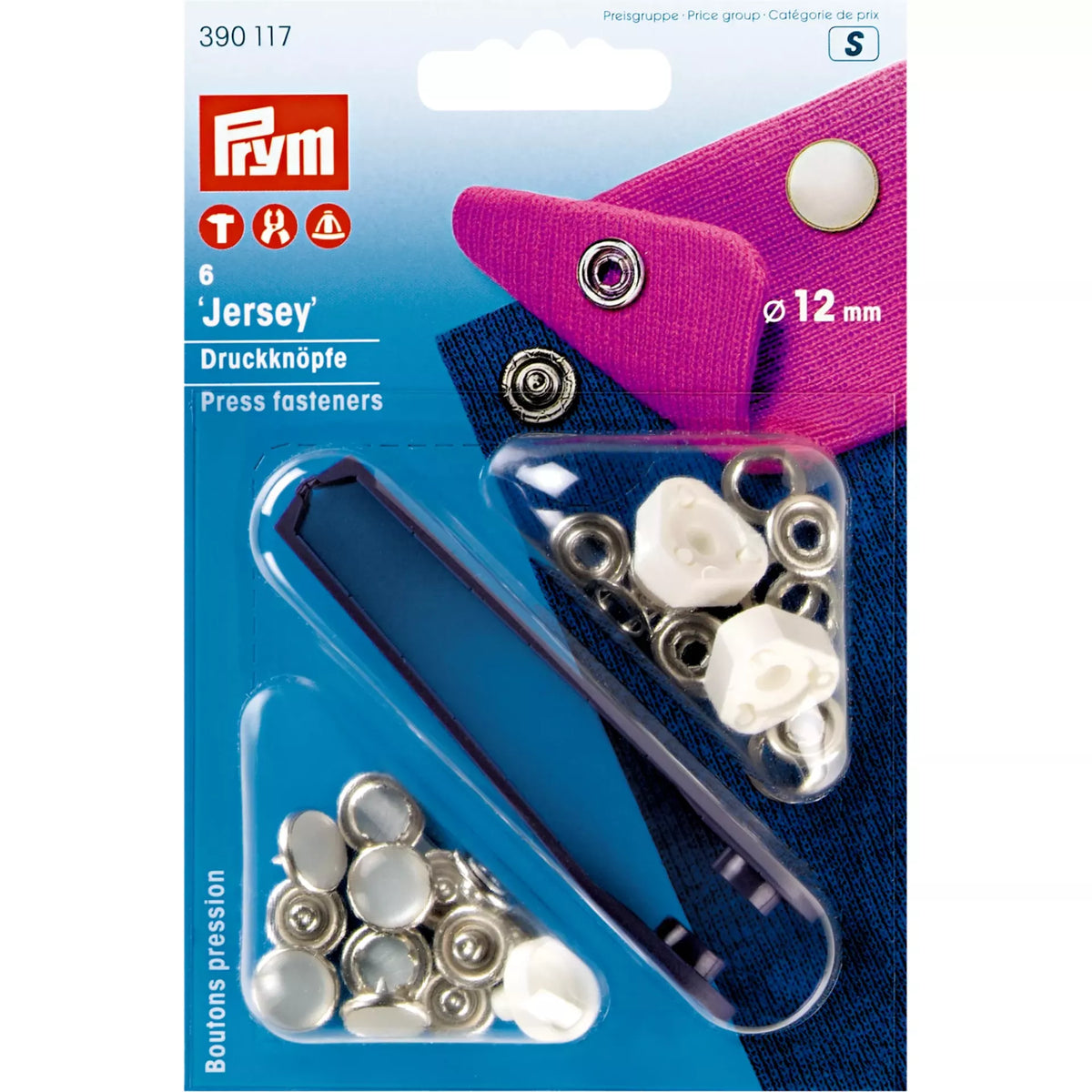 Prym Non-Sew Press Fasteners (Jersey) - Pearl Cap