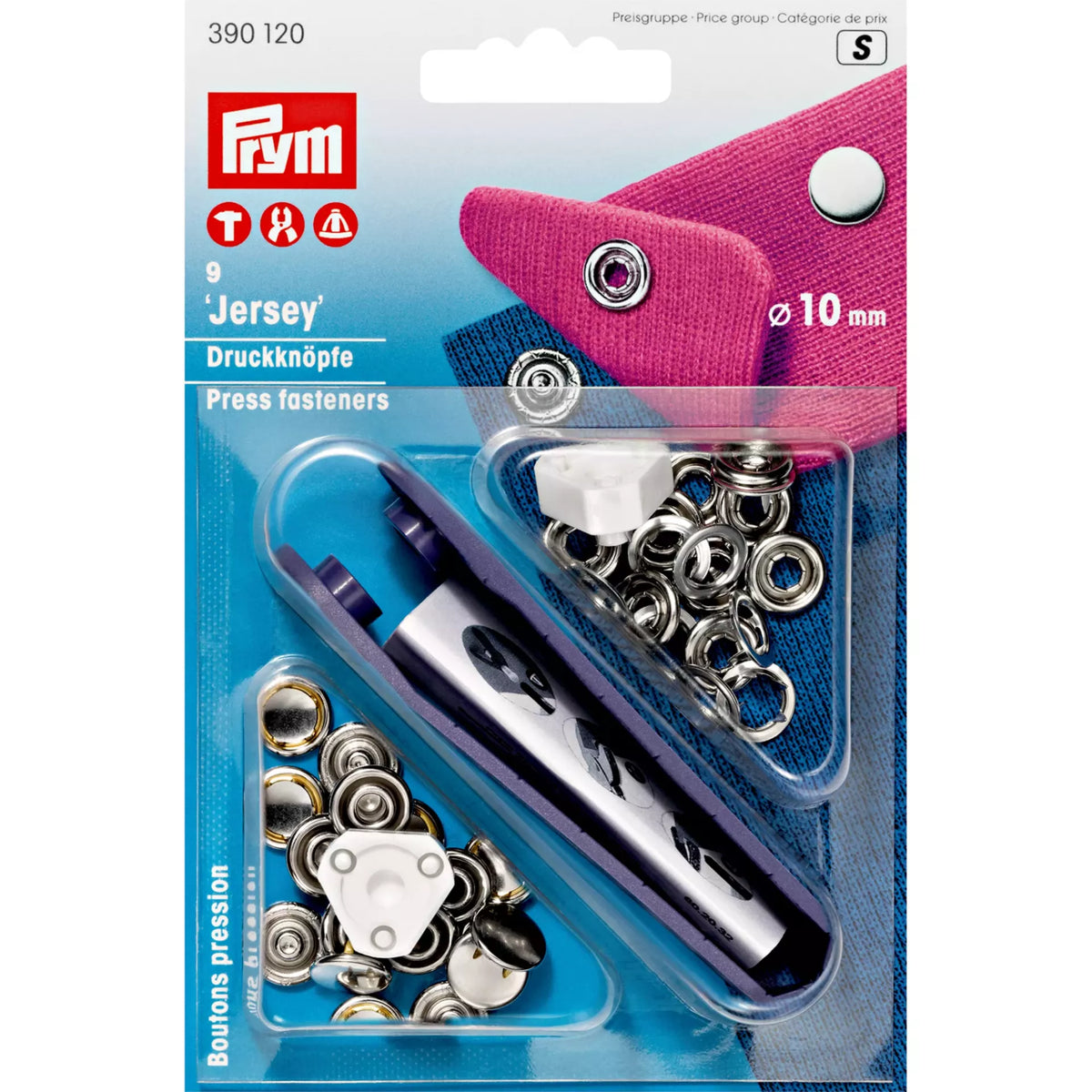 Prym Non-Sew Press Fasteners (Jersey) - Smooth Cap