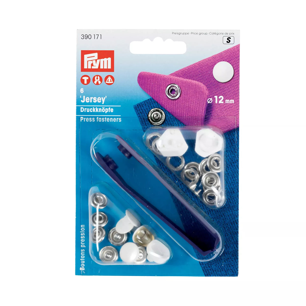 Prym Non-Sew Press Fasteners (Jersey) - Smooth Cap