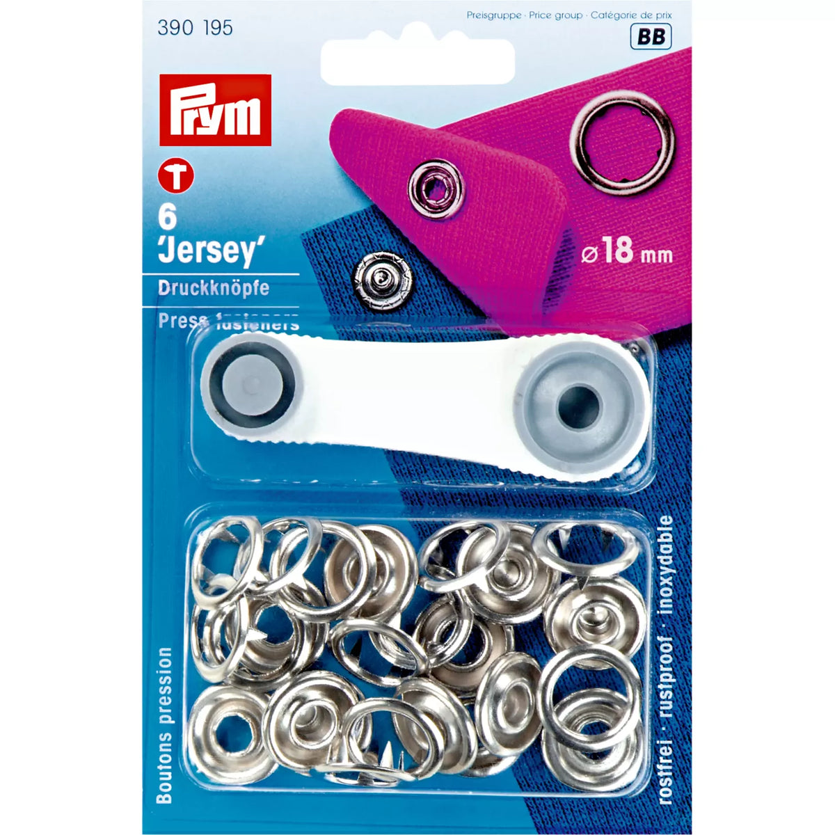 Prym Non-Sew Press Fasteners (Jersey) - Ring