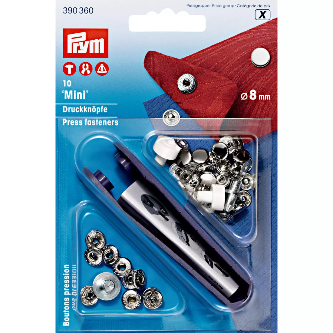 Prym Non-Sew Press Fasteners Mini - 8 mm