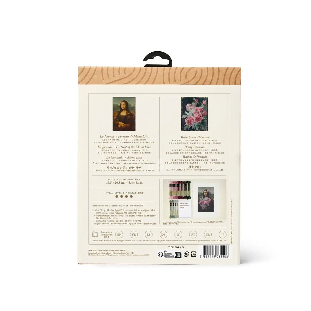 Copy of DMC Bookmark Embroidery Kit - The Louvre Collection (Mona Lisa x Peony Branches)